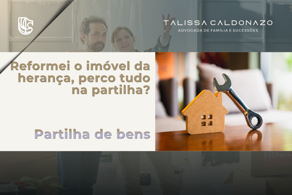Benfeitorias em imóvel de herança: chaveiro de casa e chave de boca sobre a mesa, simbolizando reforma de imóvel que entrou no inventário