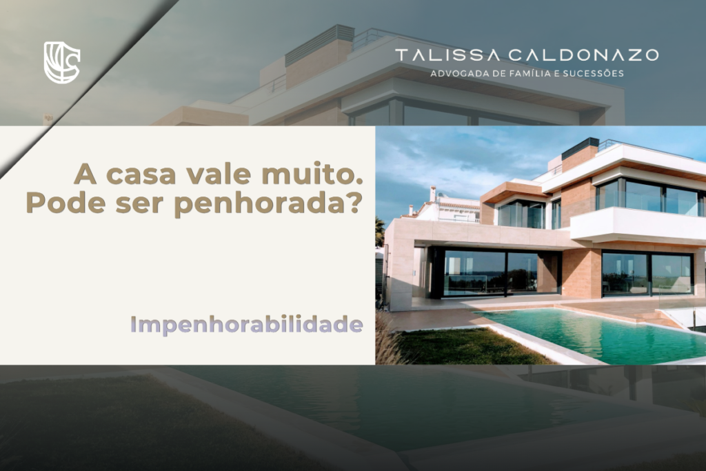 Residência de alto padrão ilustrando a impenhorabilidade do bem de família de alto valor