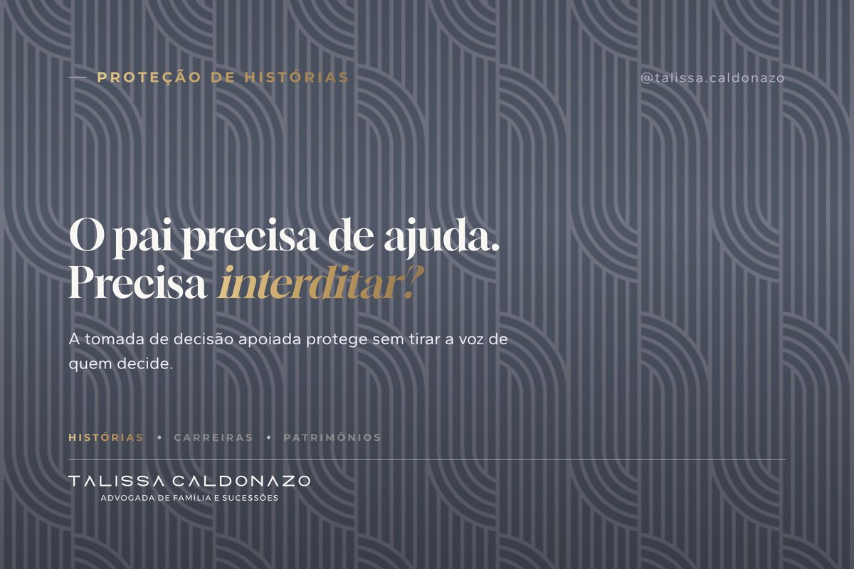Arte tipográfica sobre tomada de decisão apoiada para a pessoa idosa e a diferença para a curatela