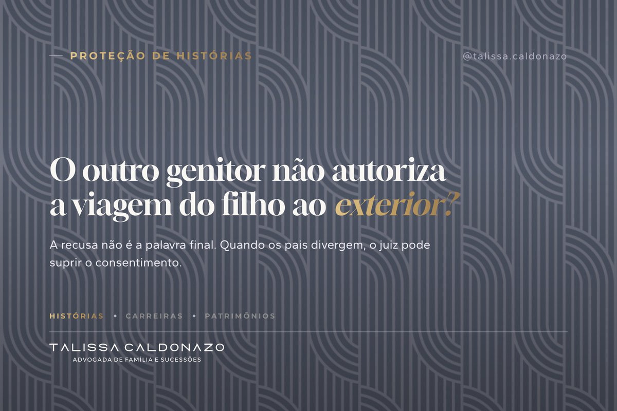Arte sobre viagem do filho ao exterior quando o pai ou a mãe não autoriza