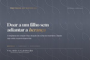 Arte tipográfica sobre dispensa de colação na doação a filho